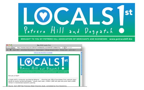 Locals First logo and e-newsletter